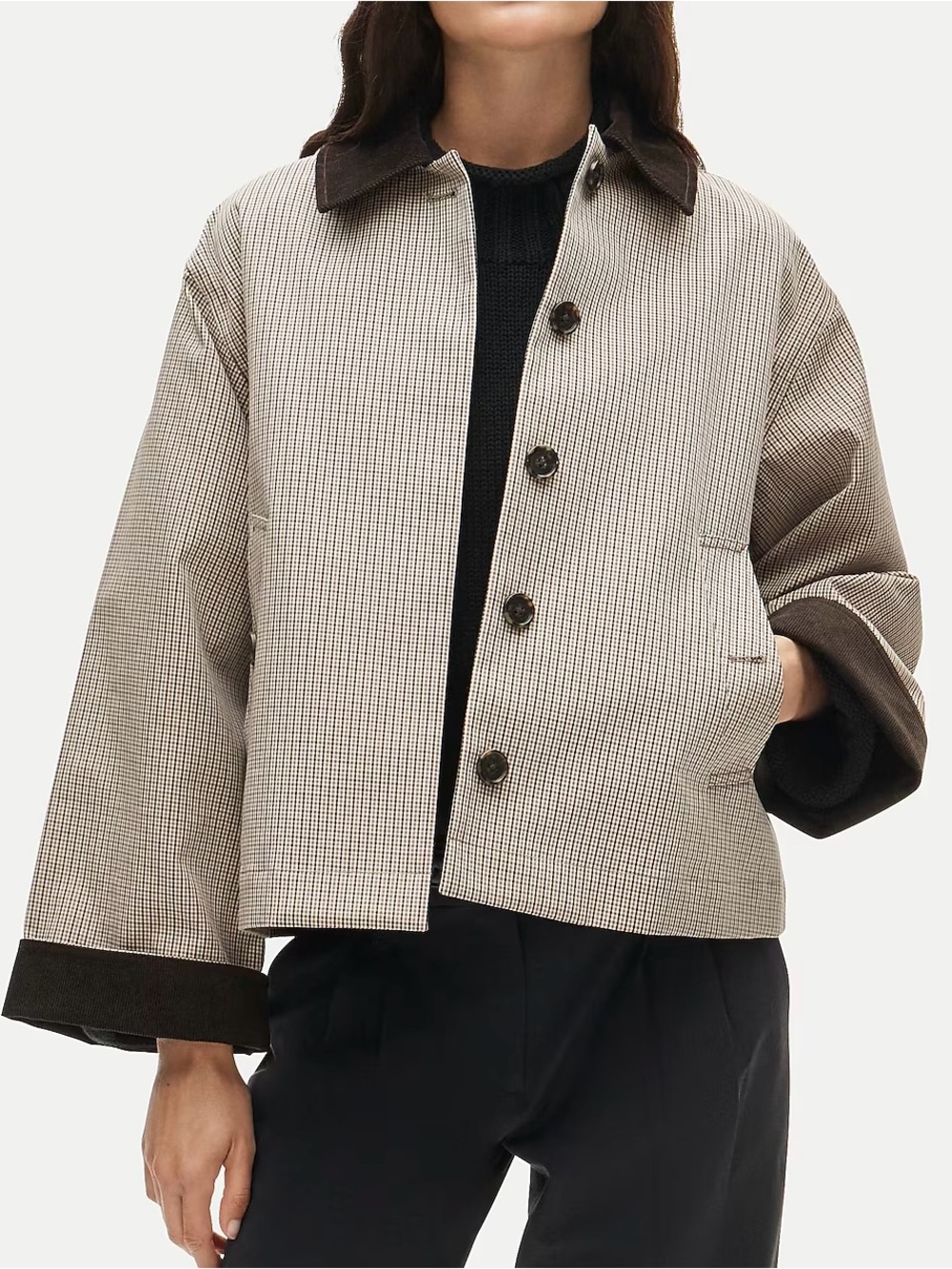 NWT J.Crew Women's 2026 Barn Jacket in plaid double-faced cotton